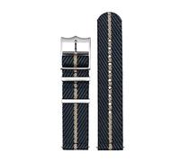 NEFLUM Correa de reloj de nailon de liberación rápida de 20 mm y 22 mm para hombres y mujeres, correa de reloj de tela de lona tejida,Azul,22mm