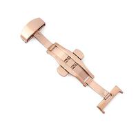 NEFLUM Hebilla plegable para reloj, hebilla de mariposa de acero inoxidable, hebilla de doble presión, hebilla de botón de 10 a 22 mm, hebillas de cierre desplegable, accesorios para relojes,18mm