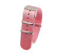NEFLUM Pulsera de reloj de nailon colorida, accesorios de repuesto para correa de reloj de 18mm, 20mm y 22mm,Rosa,20mm