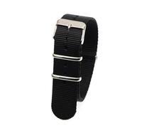 NEFLUM Pulsera de reloj de nailon colorida, accesorios de repuesto para correa de reloj de 18mm, 20mm y 22mm,Negro,22mm
