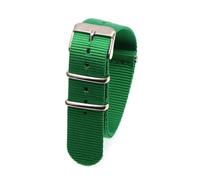 NEFLUM Pulsera de reloj de nailon colorida, accesorios de repuesto para correa de reloj de 18mm, 20mm y 22mm,Verde,22mm