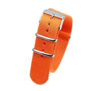 NEFLUM Pulsera de reloj de nailon colorida, accesorios de repuesto para correa de reloj de 18mm, 20mm y 22mm,Naranja,22mm