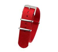 NEFLUM Pulsera de reloj de nailon colorida, accesorios de repuesto para correa de reloj de 18mm, 20mm y 22mm,Rojo,20mm