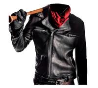 Negan Walking S7 Brando Jeffrey Dean Morgan - Chaqueta de motorista para hombre, color negro