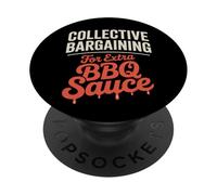 Negociación colectiva para el Día del Trabajo de Salsa BBQ Extra PopSockets PopGrip Adhesivo