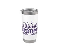 Negociador oficial de la hora de acostarse - Mamá Vaso térmico de acero inoxidable de doble pared
