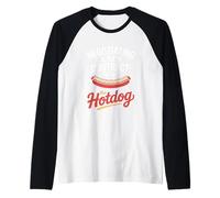 Negociando un nuevo contrato yo vs este Día del Trabajo Hotdog Camiseta Manga Raglan