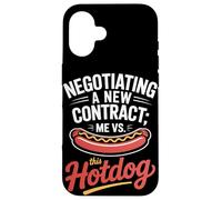 Negociando un nuevo contrato yo vs este Día del Trabajo Hotdog Carcasa para iPhone 16