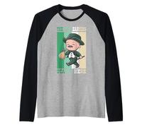 Negocios Dinero dólar Rico Rico Traje bastón ganando invertir Camiseta Manga Raglan