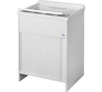 Negrari - 4006 k lavabos con puerta corredera, pvc, blanco, 45 x 50 x 85 cm