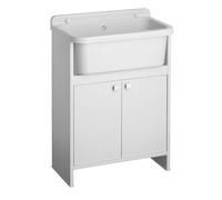 Negrari 5001PKC Lavadero para Ahorrar Espacio, Color Blanco, 55 x 35 cm
