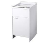 Negrari 9006K, Lavamanos para interior / exterior, Blanco, 45 x 50 x 87 cm