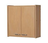 Negrari Armario de Pared de PVC F760PFAM de Resina PVC, Resistente a la Humedad, se suministra con Kit de Montaje, Interior/Exterior, 59 x 21 x 59 cm, Fresno