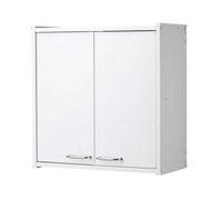 Negrari Armario de Pared F760PAM de Resina PVC, Resistente a la Humedad, se suministra con Kit de Montaje, Interior/Exterior, 59 x 21 x 59 cm, Blanco