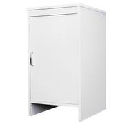 Negrari, Mueble Base de Resina PVC, Resistente a la Humedad, Estante de Apoyo Interior, Apto para Interiores y Exteriores, 45 x 50 x 85 cm, Blanco