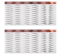 Negras Pegatinas de Cejas Impermeables 10 Piezas 3D para Mujeres | Principiantes y Novatas, Acabado Natural, Dura Varios Días, Aptas para Cejas Claras o Escasas