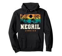 Negril, Jamaica, Playa de Siete Millas, Vibraciones al Atardecer Sudadera con Capucha