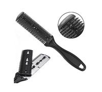 (Negro) 1 peine para cortar el pelo, cepillos para el pelo con maquinilla de afeitar, cortadora de pelo,