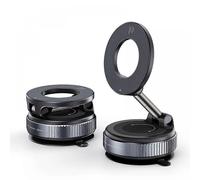 (Negro-1 pieza) Soporte magnético potente para teléfono de coche con ventosa manual de adsorción al vacío, soporte plegable girator