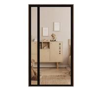 Negro 110x210cm Mosquitera Magnética para Puerta - Trampa Antimosquitos con Imanes Potentes - Interior/Exterior para Balcón, Furgoneta o Camper