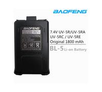 (Negro 1800) BL-5 3800 mAh UV-5R 7,4 V Batería de iones de litio Cable de carga USB para walkie-talkie