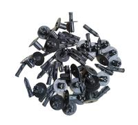 NEGRO 20/50/100 Uds. Remaches de plástico con orificio de 7mm Compatible for Nissan,Compatible for Toyota, Panel de embellecedor de puerta Clip retenedor Push Pin sujetadores automáticos negros Clip p