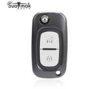 (negro, 2BT) [suaymak] 2009-2015 Clio3 Kangoo Master Modus Wingo 2/3 botones 434mhz/ Pcf7961/va2/fsk