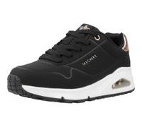 Skechers Chicas de la, Zapatillas Niñas, Ribete sintético Negro, 3 UK