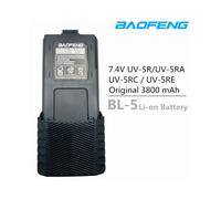 (Negro 3800) BL-5 3800 mAh UV-5R 7,4 V Batería de iones de litio Cable de carga USB UV 5R para walkie-talkie