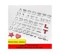 (Negro 45 mm 3 3) 1 pieza 3D Metal 45 mm 25 mm DIY Letras Alfabeto Emblema Números Etiquetado Cromado
