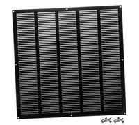 Negro 500x500 mm Rejilla de Ventilacion con Mosquitera, Metalica