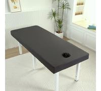 Negro,60x185cm/1.9x6ft,Masaje De Láminas De Mesa De Masaje Con Agujero,Sábana De Masaje De Belleza Bedrozable Spa Massaje De Masaje Cubierta De Protección Reutilizable