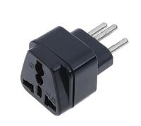 (Negro) Adaptador de corriente universal de Reino Unido/EE. UU./UE a Suiza. Adaptador de corriente alterna suizo para viajes.