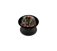 Negro Afro Melanin Vaquera Reina Western Rodeo Country Girl PopSockets PopGrip Adhesivo