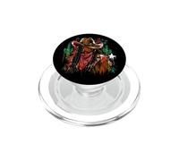 Negro Afro Melanin Vaquera Reina Western Rodeo Country Girl PopSockets PopGrip para MagSafe