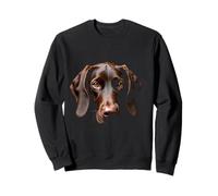 Negro Alemán Pelo Corto Perro Puntero Alemán Cara Sudadera