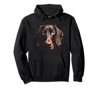 Negro Alemán Pelo Corto Perro Puntero Alemán Cara Sudadera con Capucha
