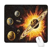 Negro Alfombrilla de Ratón Pequeña para Juegos de Velocidad, Mouse Pad Cielo Estrellado 320x260x3mm Alfombrillas Ratón Tamaño Pequeña Bordes Cosidos, Antideslizante Alfombrilla Escritorio Mujer D-865