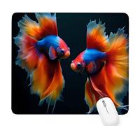 Negro Alfombrilla de Ratón Pequeña para Juegos de Velocidad, Mouse Pad pez 360x300x3mm Alfombrillas Ratón Tamaño Pequeña Bordes Cosidos, Impermeable, Antideslizante Alfombrilla Escritorio Mujer D-410