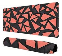 negro Alfombrilla Ratón XXL 600x300x3mm,Alfombrilla Ratón geometría Patrón Diseño con Impermeable Antideslizante Mouse Pad,Bordes Reforzados Resistente Protector Escritorio para Oficina,Regalos J1-588