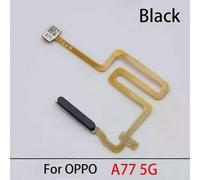 (Negro) Alta calidad para OPPO A77 5G Touch ID, sensor de huellas dactilares, botón de encendido, lector