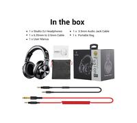 (Negro) Auriculares con cable Oneodio A71 con micrófono, auriculares de estudio para DJ, monitorización