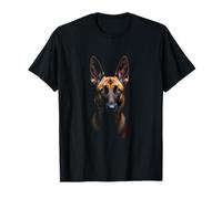 Negro Belga Malinois Dog Malinois Face Camiseta