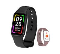 (Negro) Blackview R1 Reloj inteligente resistente al agua para adultos con monitor de actividad física, frecuencia