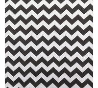 Negro/Blanco - 1/2 Meter | 6 mm Chevron Impreso Tela de polialgodón japonés QKT 4000 MATERIAL polialgodón blanco COLOR Color zig zag costura Artesanía acolchar Blender Mezcla Tejido