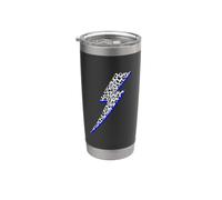 Negro Blanco Gris Leopardo Rayo Azul Sombra Vaso térmico de acero inoxidable de doble pared