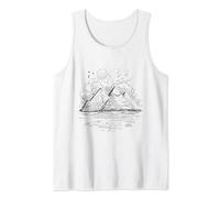 Negro Blanco Pirámides de Giza Antiguo Egipto Camiseta sin Mangas