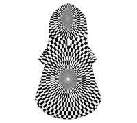 Negro Blanco Psychedelic Vortex Plaid Perro Sudadera con capucha Ropa de lujo para perros Chaqueta de invierno para perros Ropa para mascotas Sudadera con capucha Bulldog francés Teddy Pug Cachorro Ro