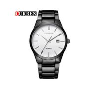 (Negro blanco) Relojes CURREN para hombre, relojes de pulsera militares de lujo de primera marca para