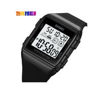 (Negro Blanco) SKMEI Reloj deportivo simple de moda para hombres Relojes militares Reloj despertador